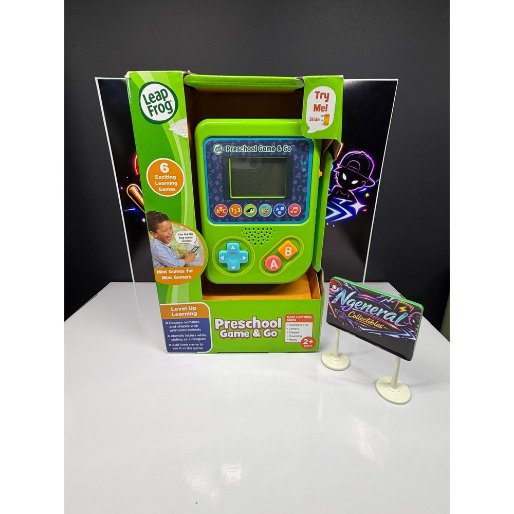 LeapFrog Preschool Game & Go Green Handheld Learning System 80-621200 New